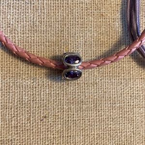 Pandora Purple Diamond Spacer Charm.